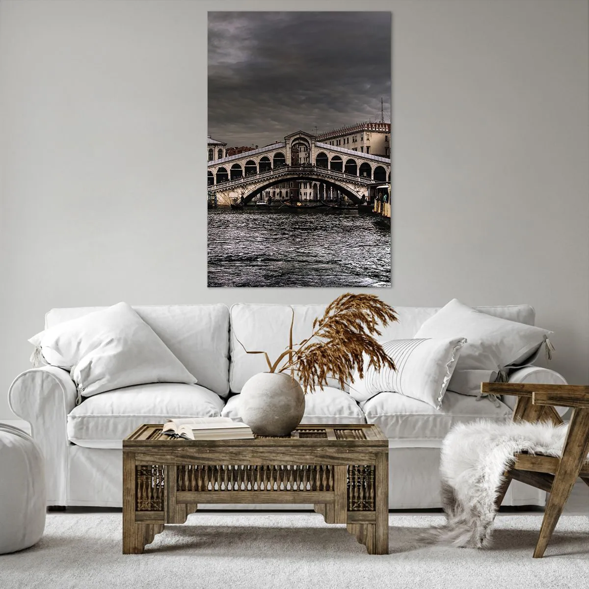 Lærredstryk - Billede på lærred - Løftet om en venetiansk aften - 80x120 cm