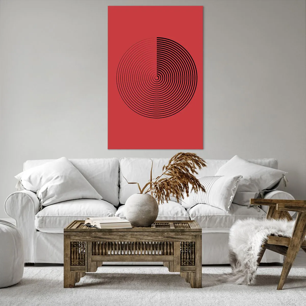 Lærredstryk - Billede på lærred - Cirkulær bevægelse - 80x120 cm