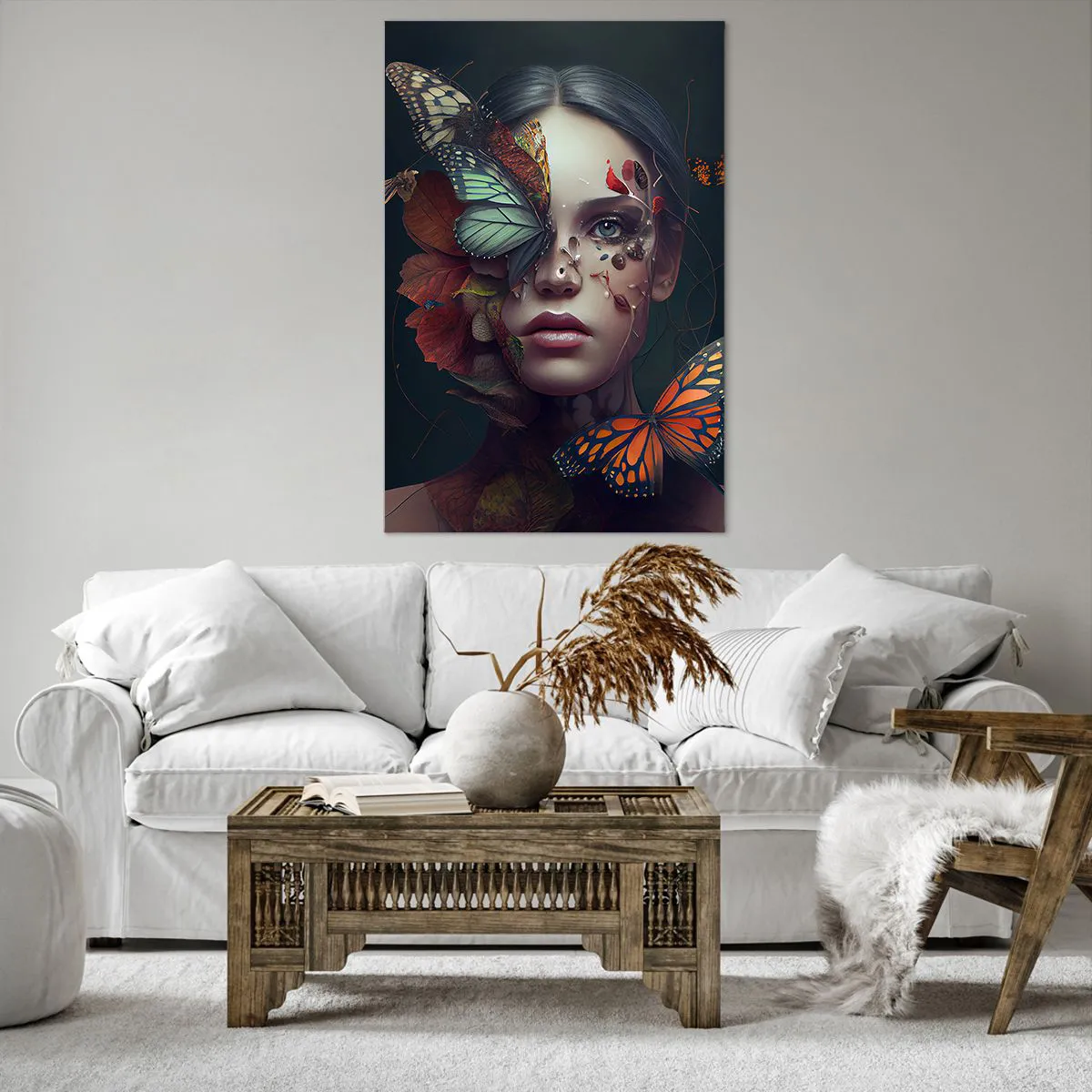 Schilderen op canvas - Een prachtige metamorfose - 80x120 cm