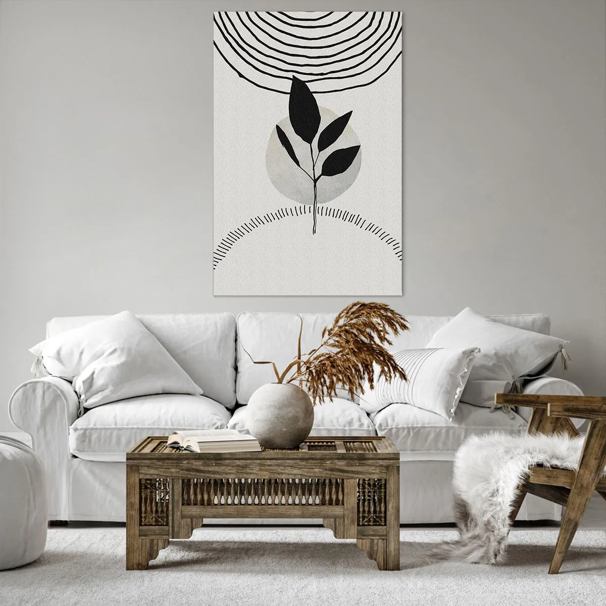 Schilderen op canvas - Compositie: natuurrituelen - 80x120 cm