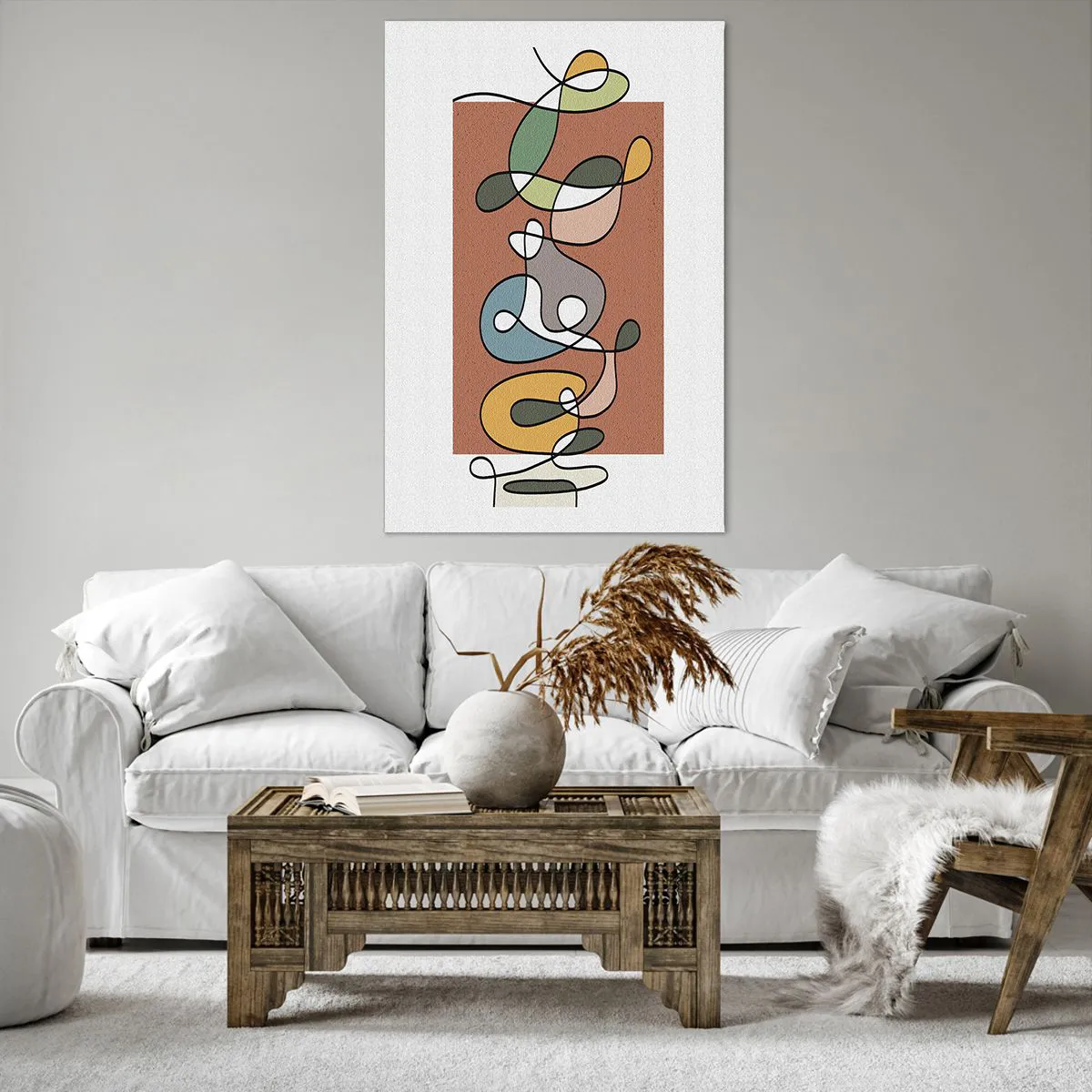 Impression sur toile - Image sur toile - Abstraction : danse colorée - 80x120 cm