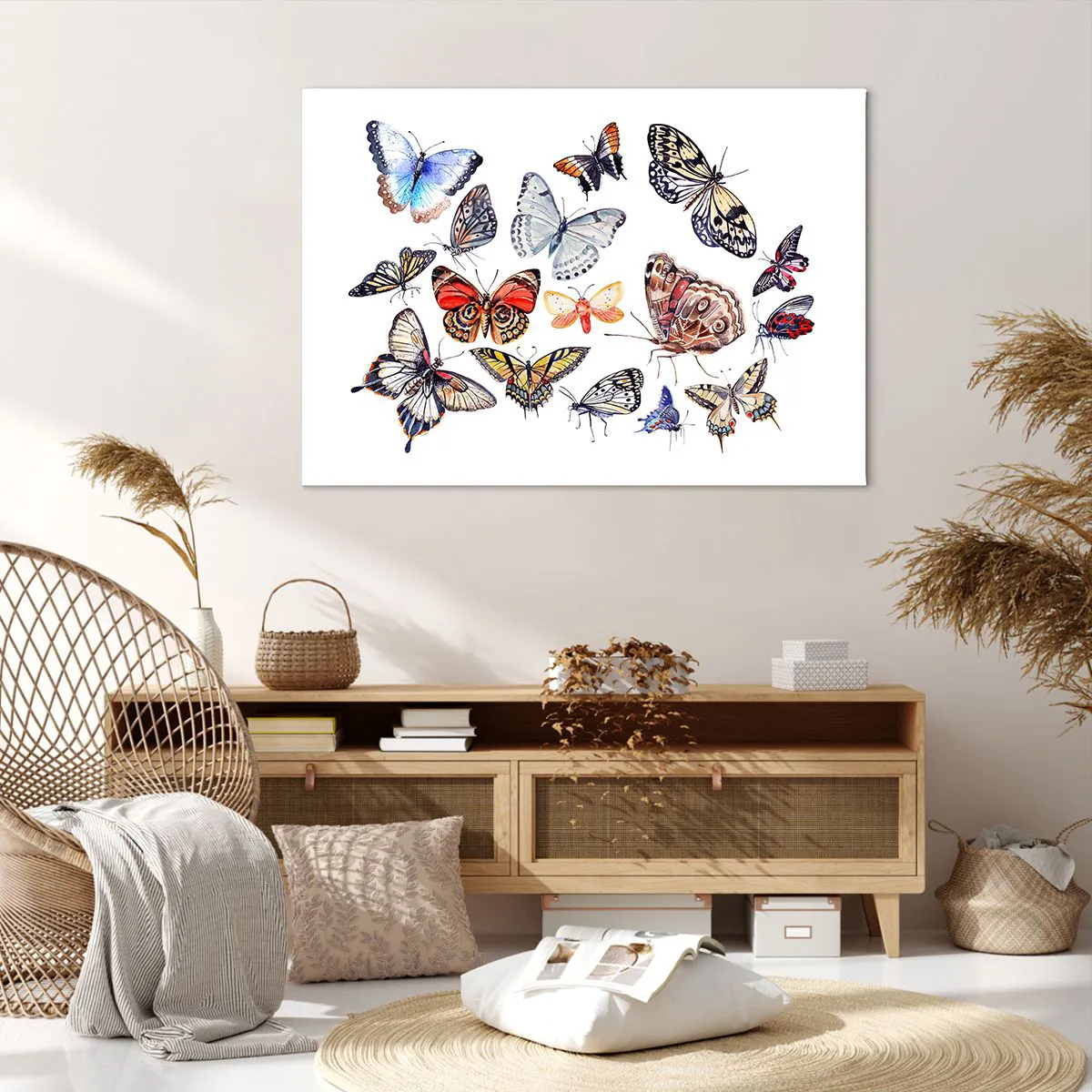 Vászonkép - Csipkés, színes raj - 100x70 cm