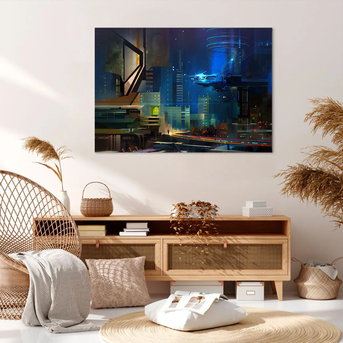 Lærredstryk - Billede på lærred - I den nærmeste fremtid - 100x70 cm