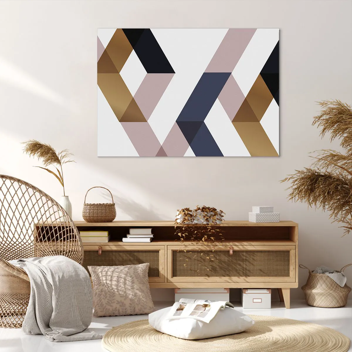 Lærredstryk - Billede på lærred - Planer og vinkler - 100x70 cm