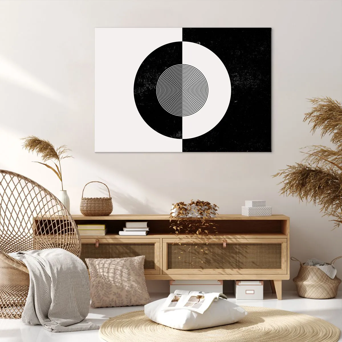 Schilderen op canvas - Harmonie in zwart-wit - 100x70 cm