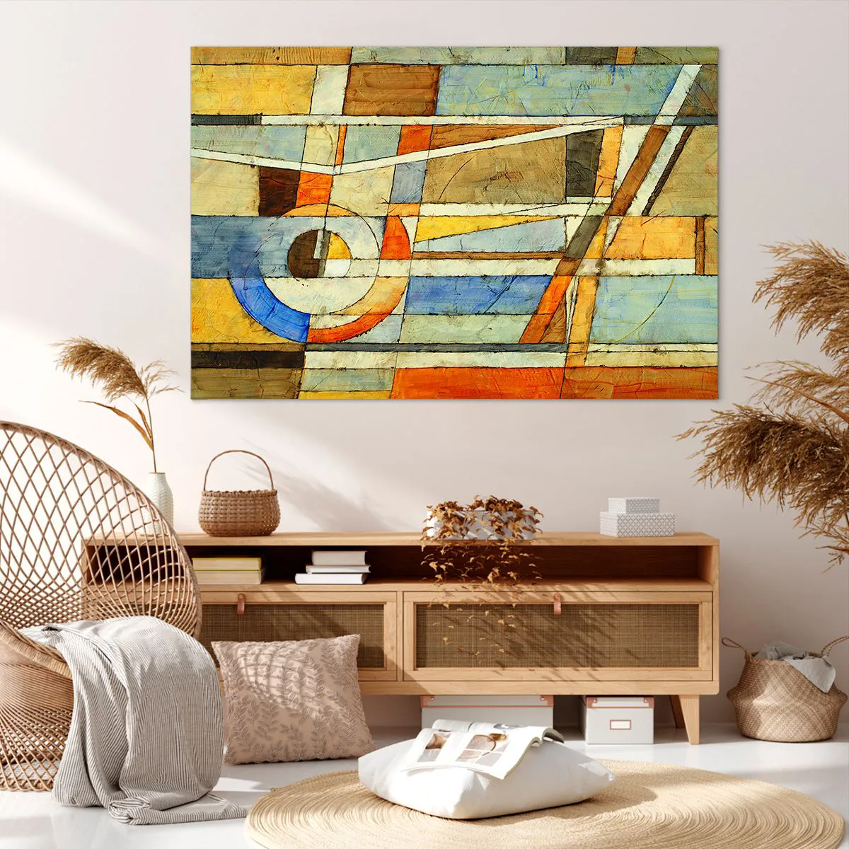 Tablou pe pânză - Cubismul în construcție - 120x80 cm