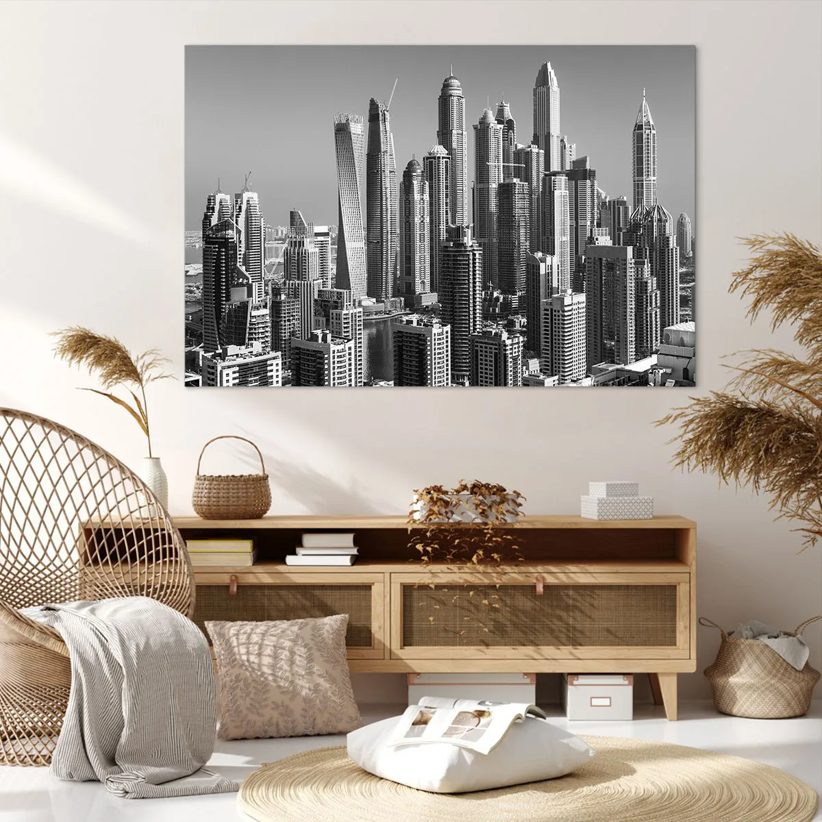Canvas picture - City over a Desert - 120x80 cm