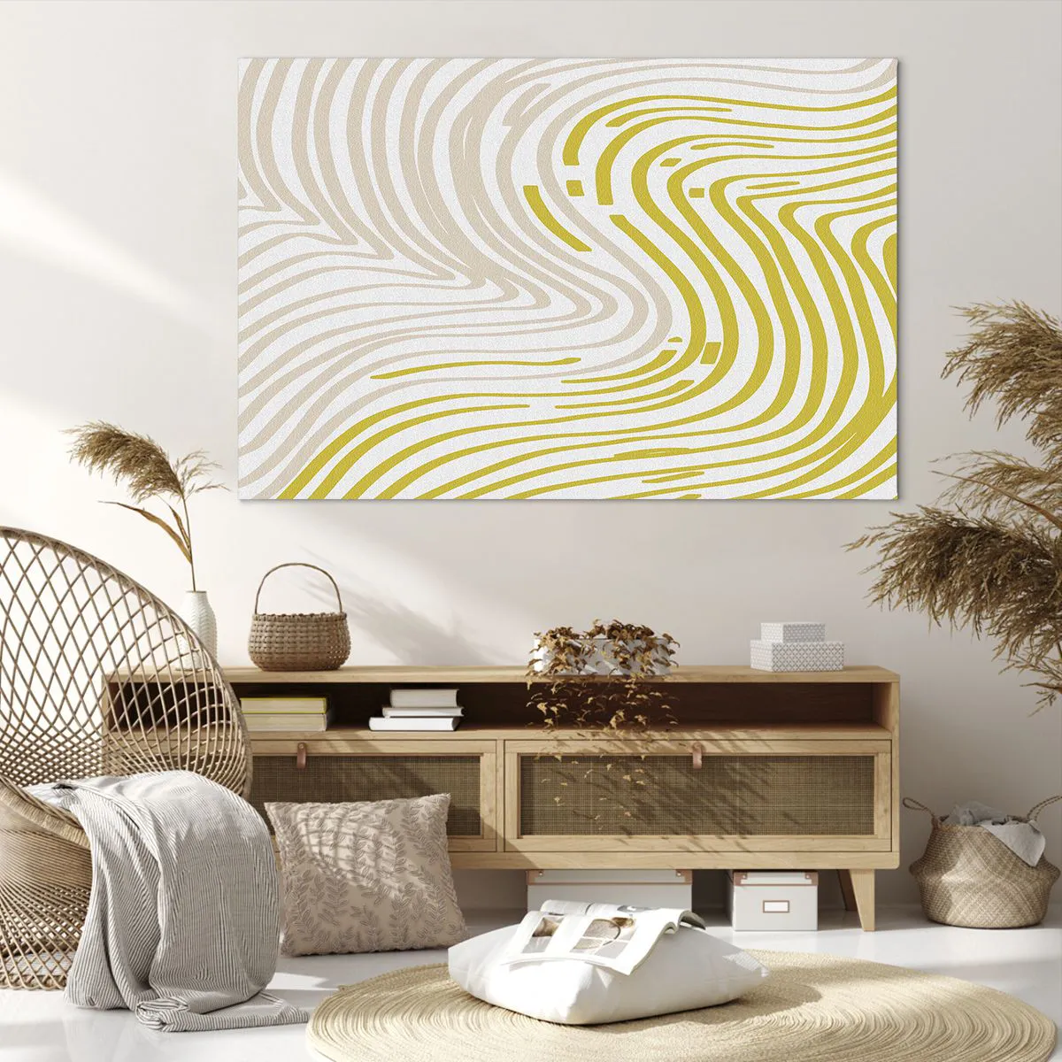 Schilderen op canvas - Een compositie met een zachte buiging - 120x80 cm