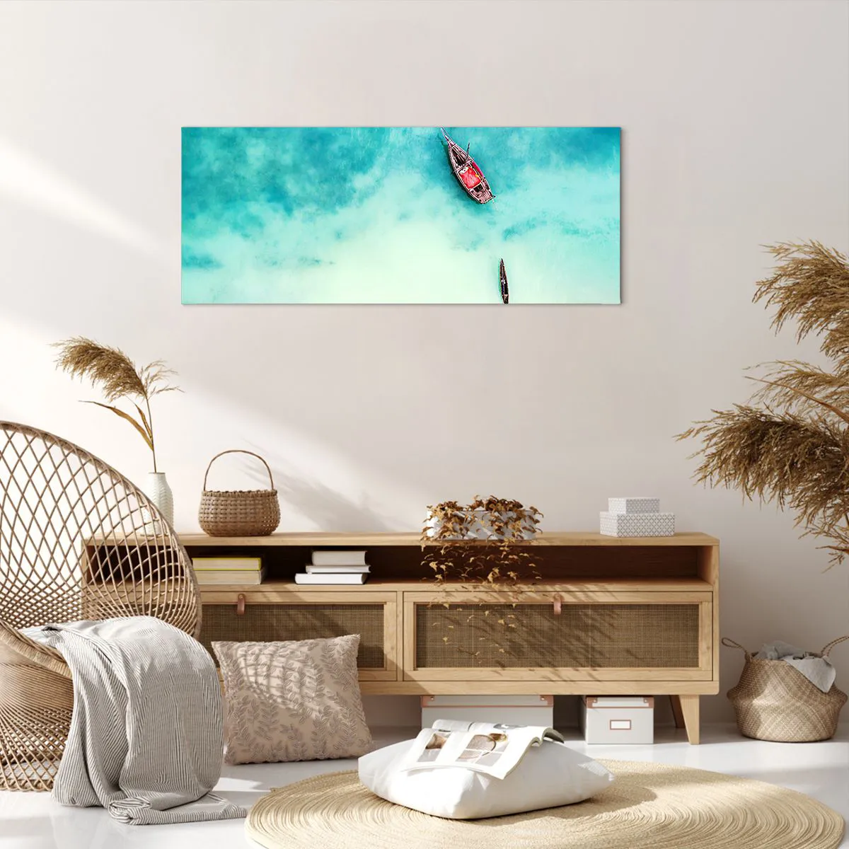 Canvas picture - On the Beaches of Zanzibar, When the Tide Is High - 100x40 cm