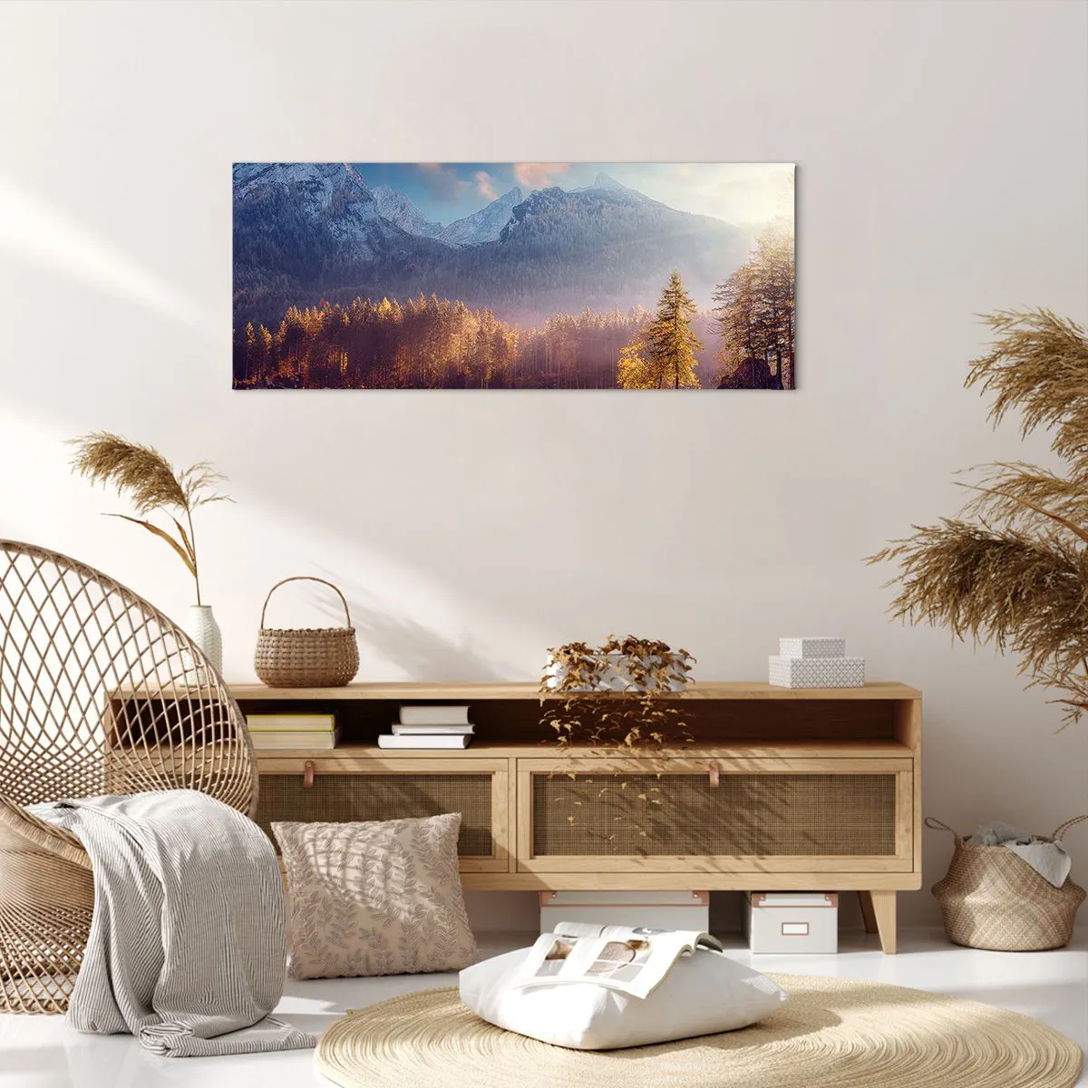 Obraz na płótnie - W górach i dolinach - 100x40 cm