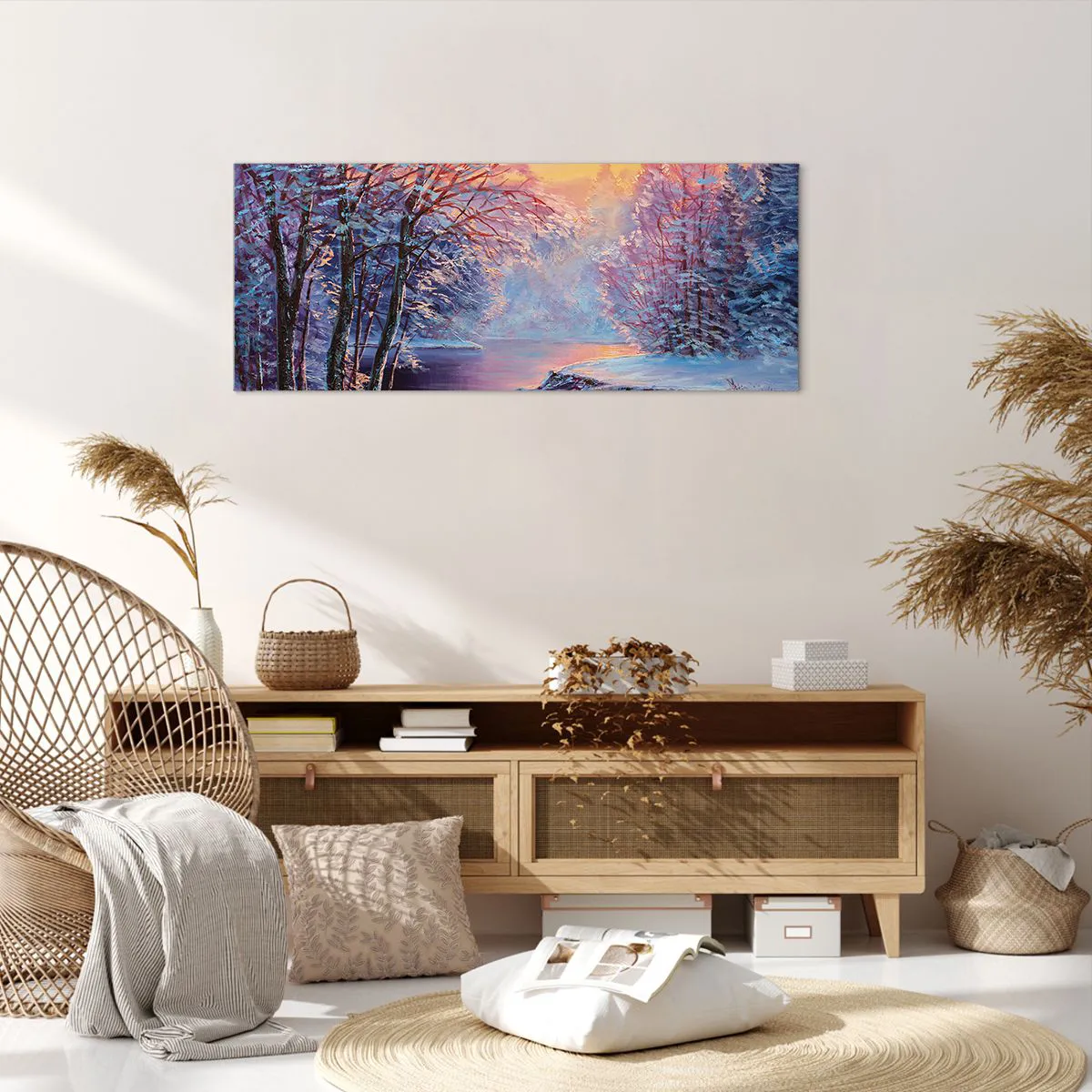 Canvas picture - Colours of Winter - 120x50 cm