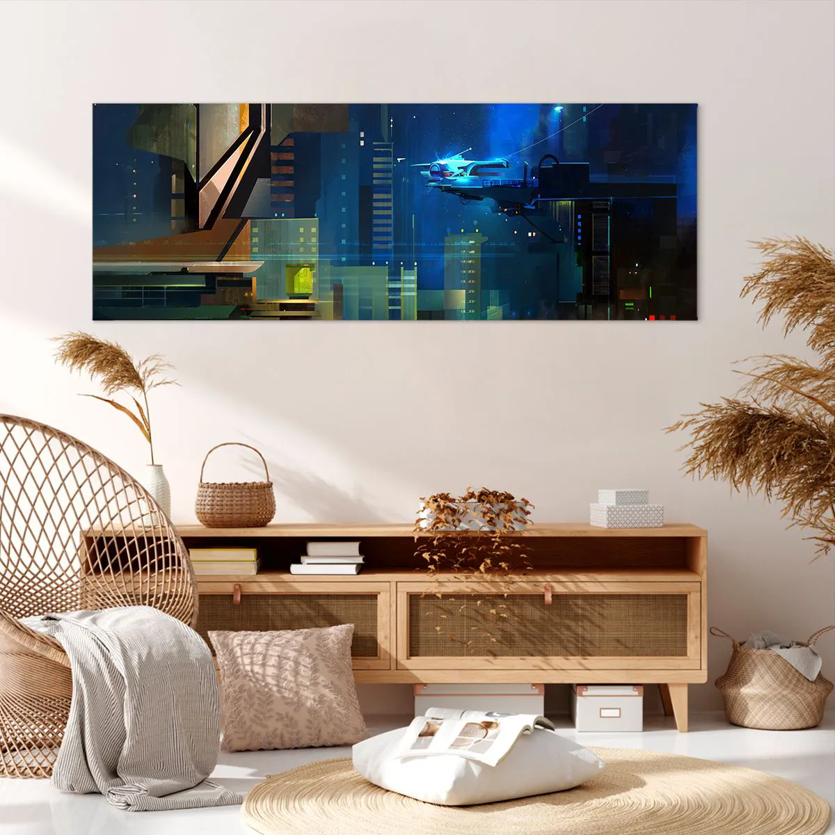 Lærredstryk - Billede på lærred - I den nærmeste fremtid - 140x50 cm