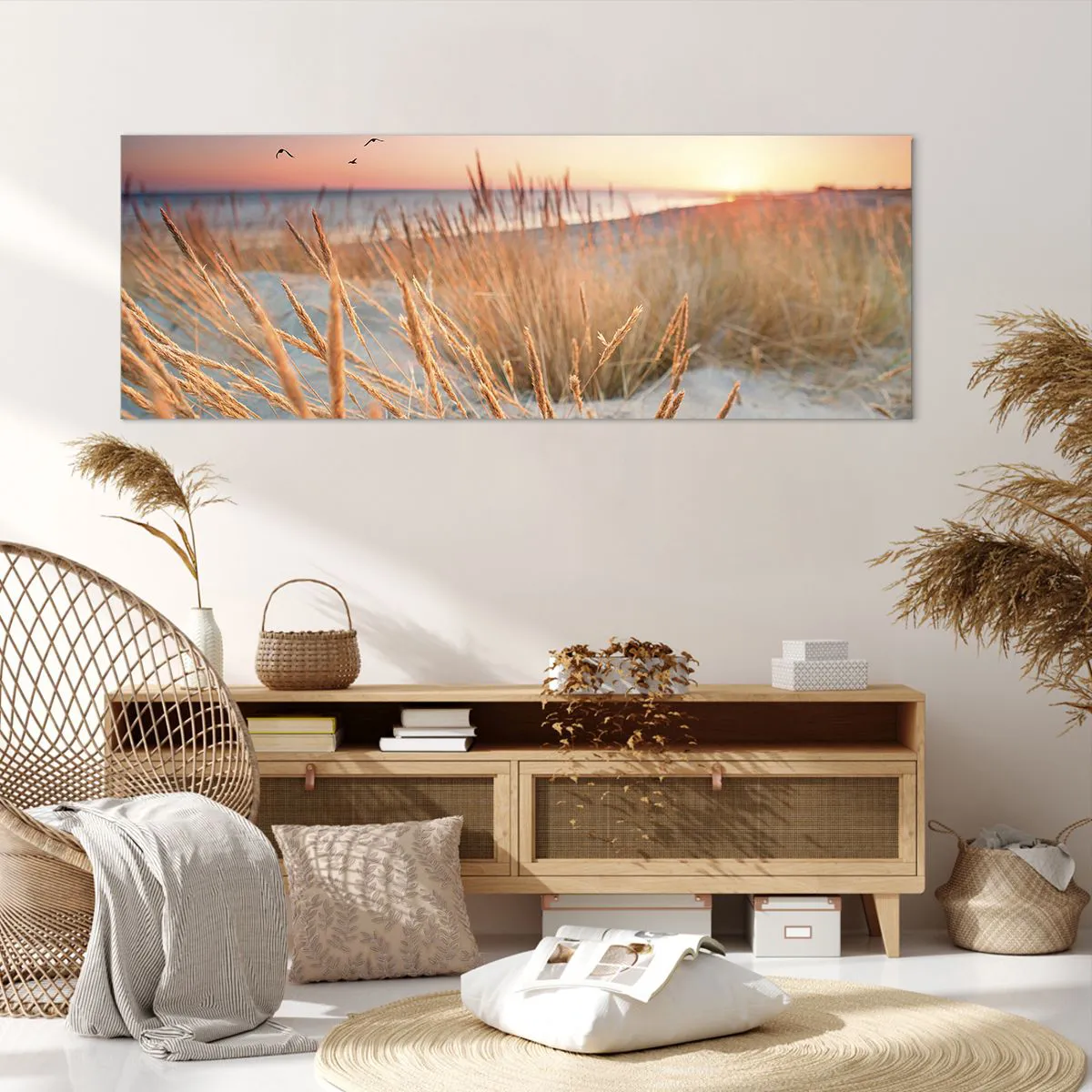 Lærredstryk - Billede på lærred - Baltisk vuggevise - 140x50 cm