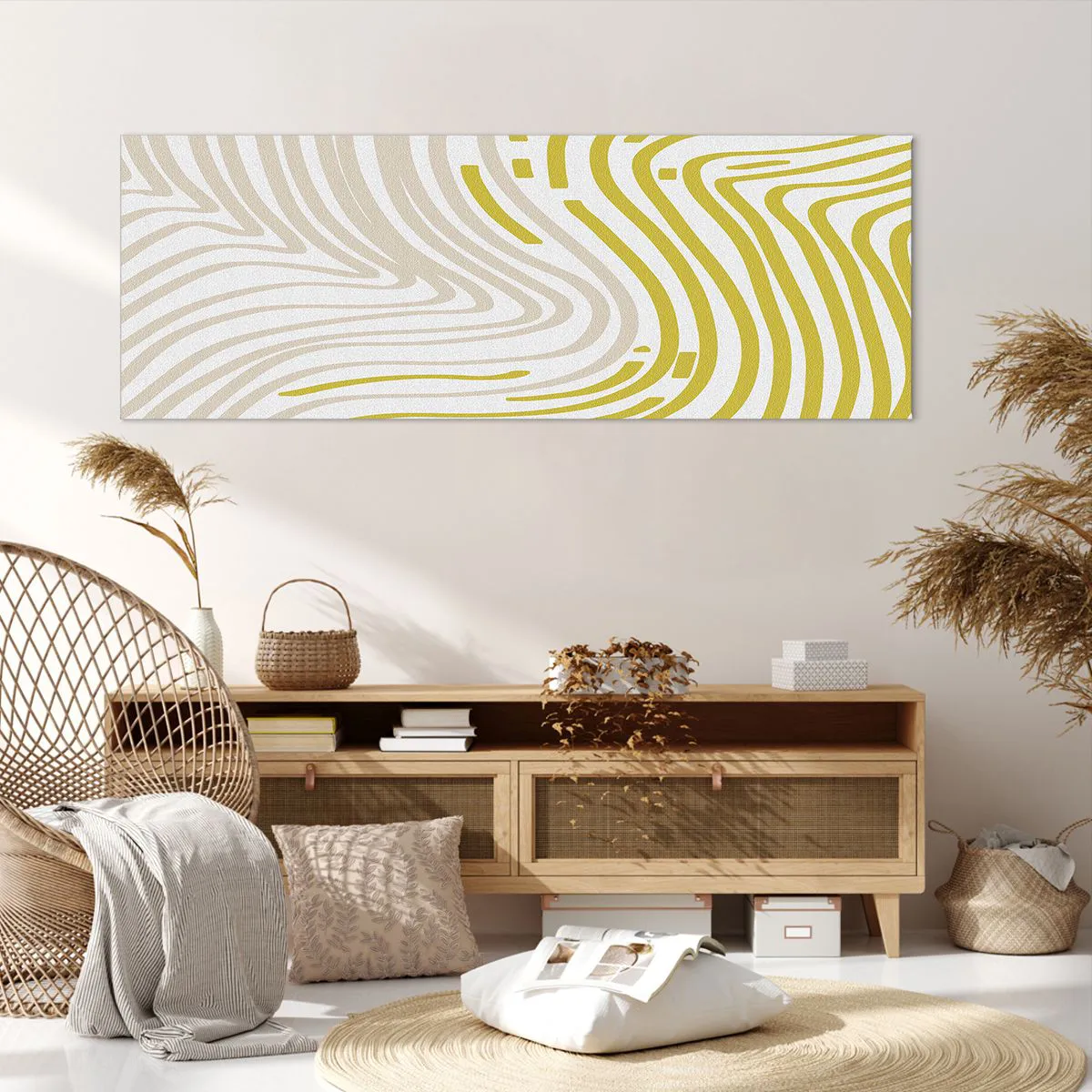 Schilderen op canvas - Een compositie met een zachte buiging - 140x50 cm