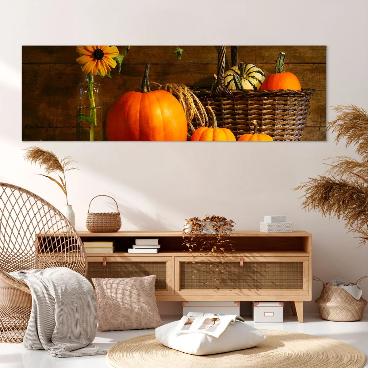 Canvas picture - Rustic Composition - Fruit of Autumn - 160x50 cm