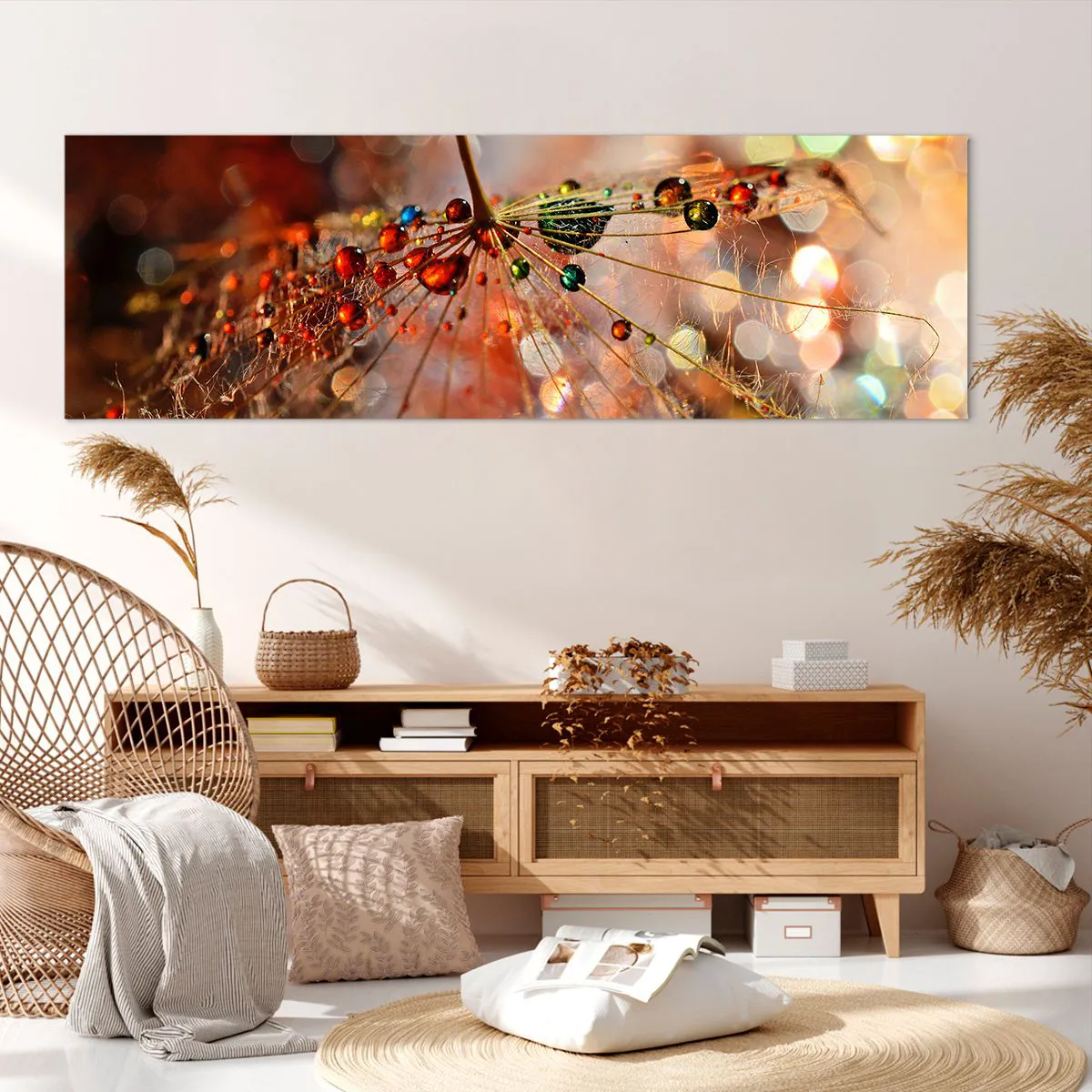 Canvas picture - Strung on a Spider's Web - 160x50 cm