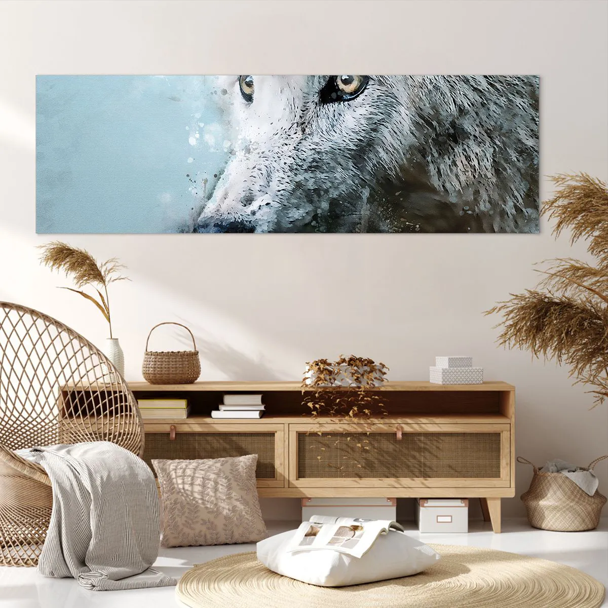 Canvas picture - Meet Wolf Soul - 160x50 cm