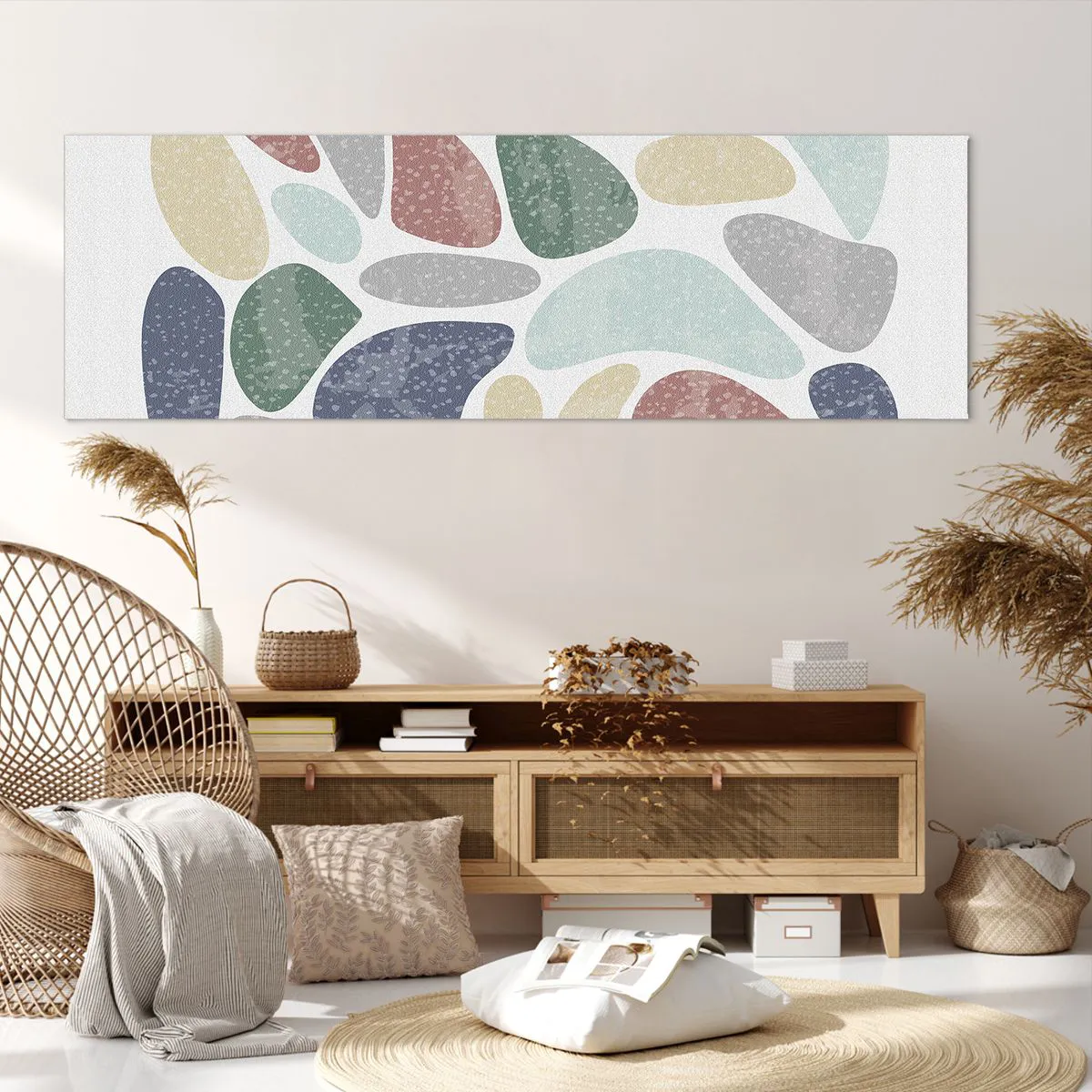 Canvas picture - Mosaic of Powdered Colours - 160x50 cm