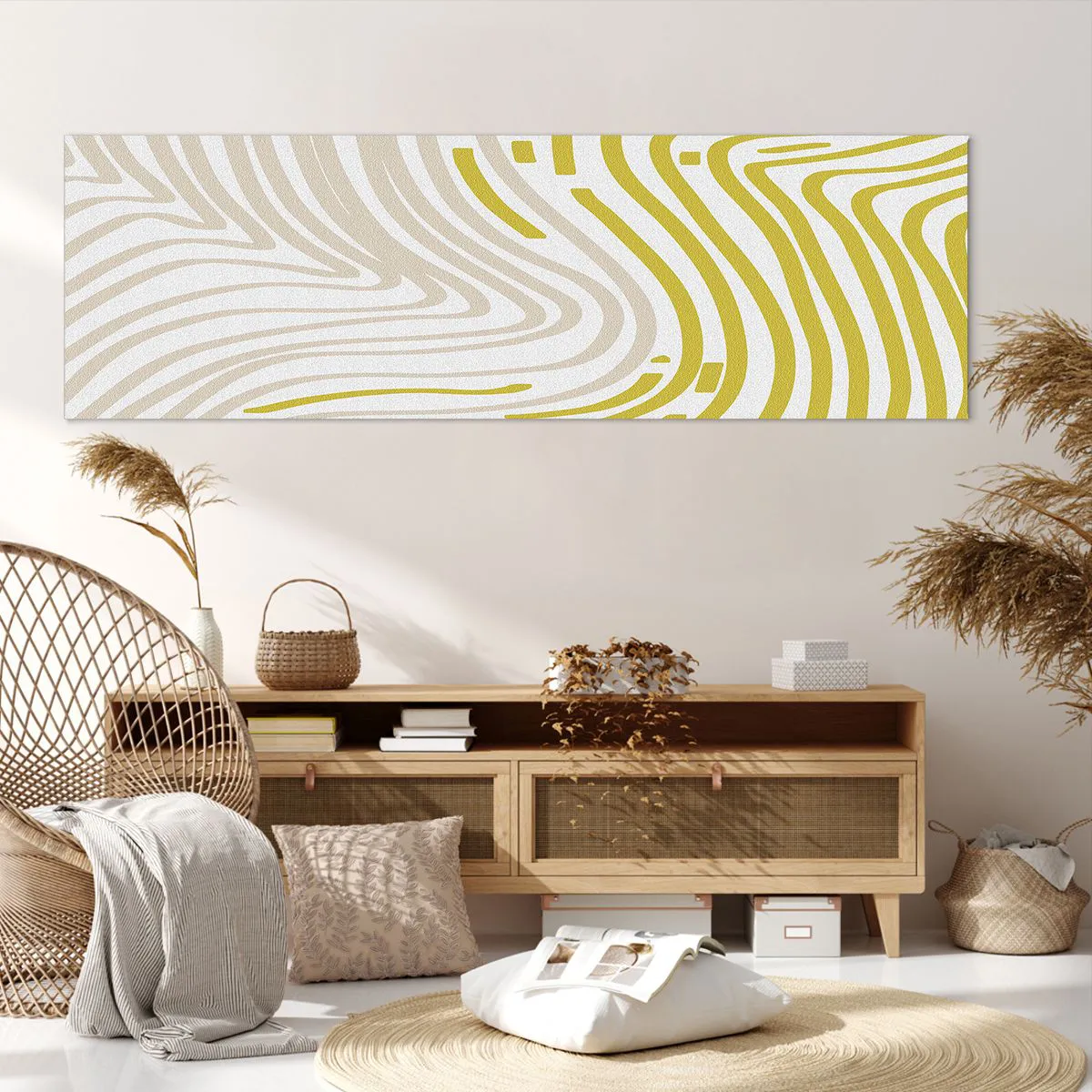 Schilderen op canvas - Een compositie met een zachte buiging - 160x50 cm