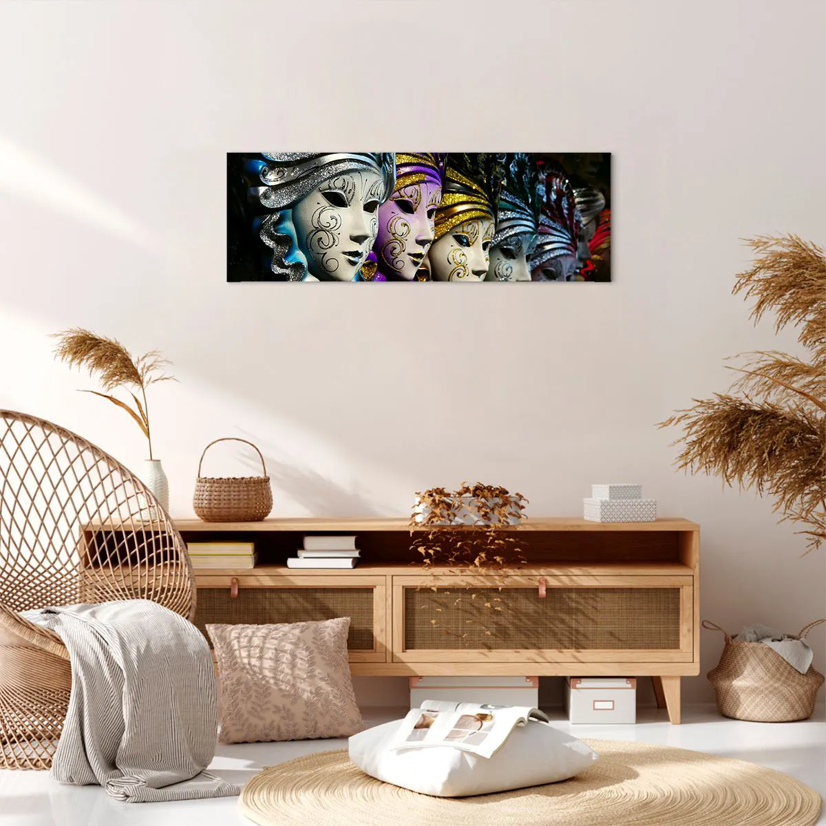 Canvas picture - Secret in Gold and Silver - 90x30 cm