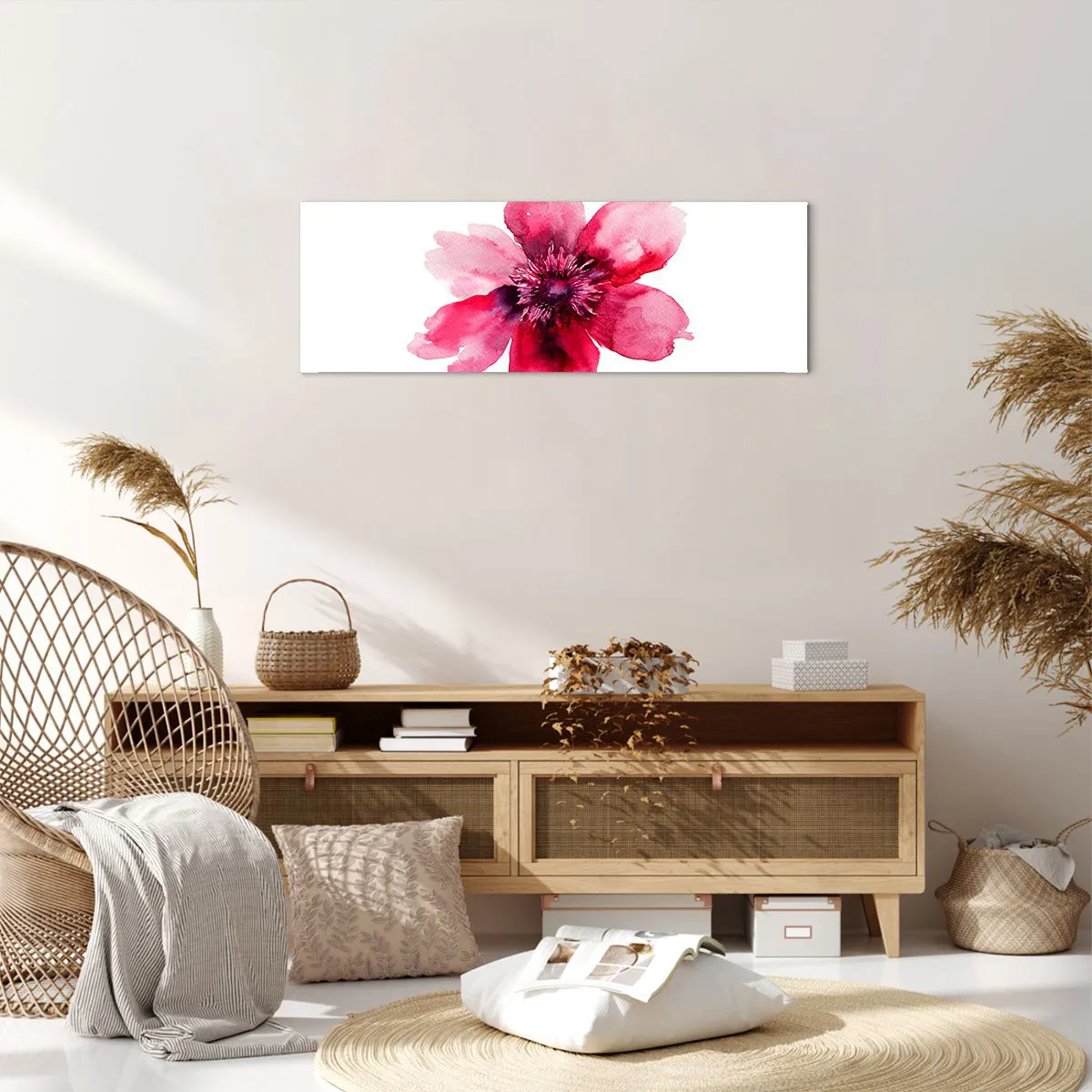 Vászonkép - Kármin illatos csók - 90x30 cm