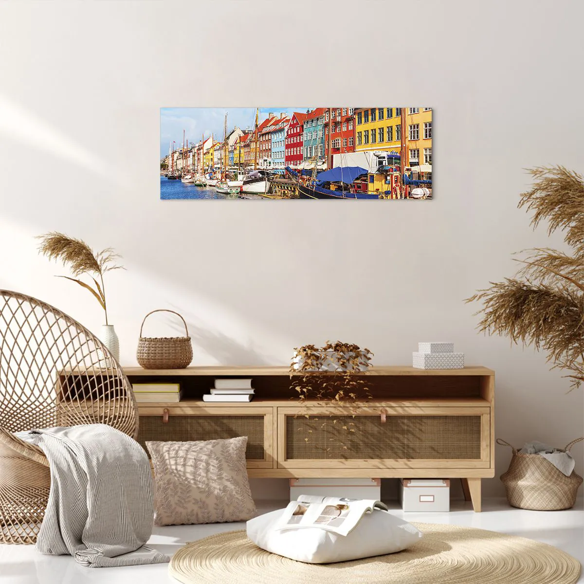 Canvas picture - Joyful Coast - 90x30 cm