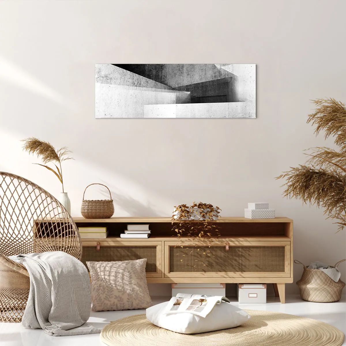 Tablou pe pânză - Structura spațiului - 90x30 cm