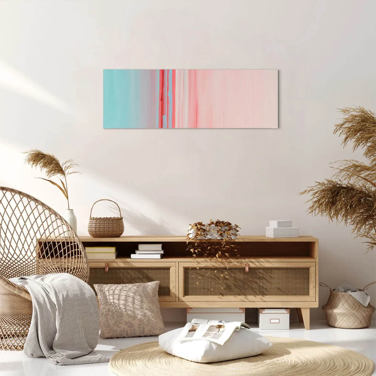 Obraz na płótnie - Abstrakcja o świcie - 90x30 cm