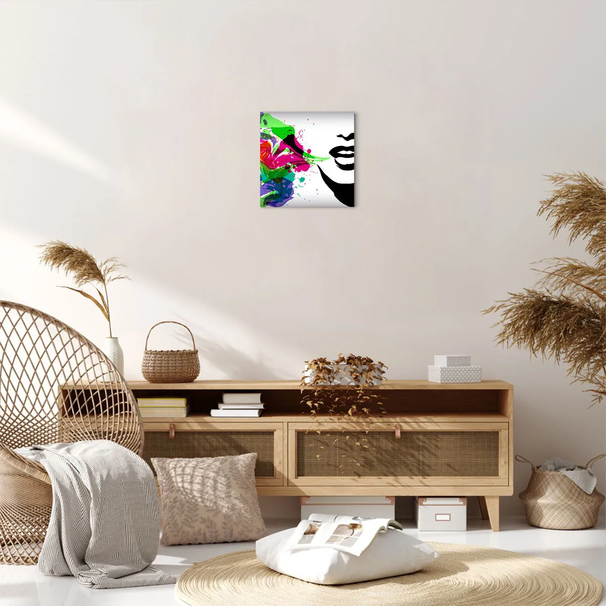 Vászonkép - Egy történet a szivárvány színeiben - 30x30 cm