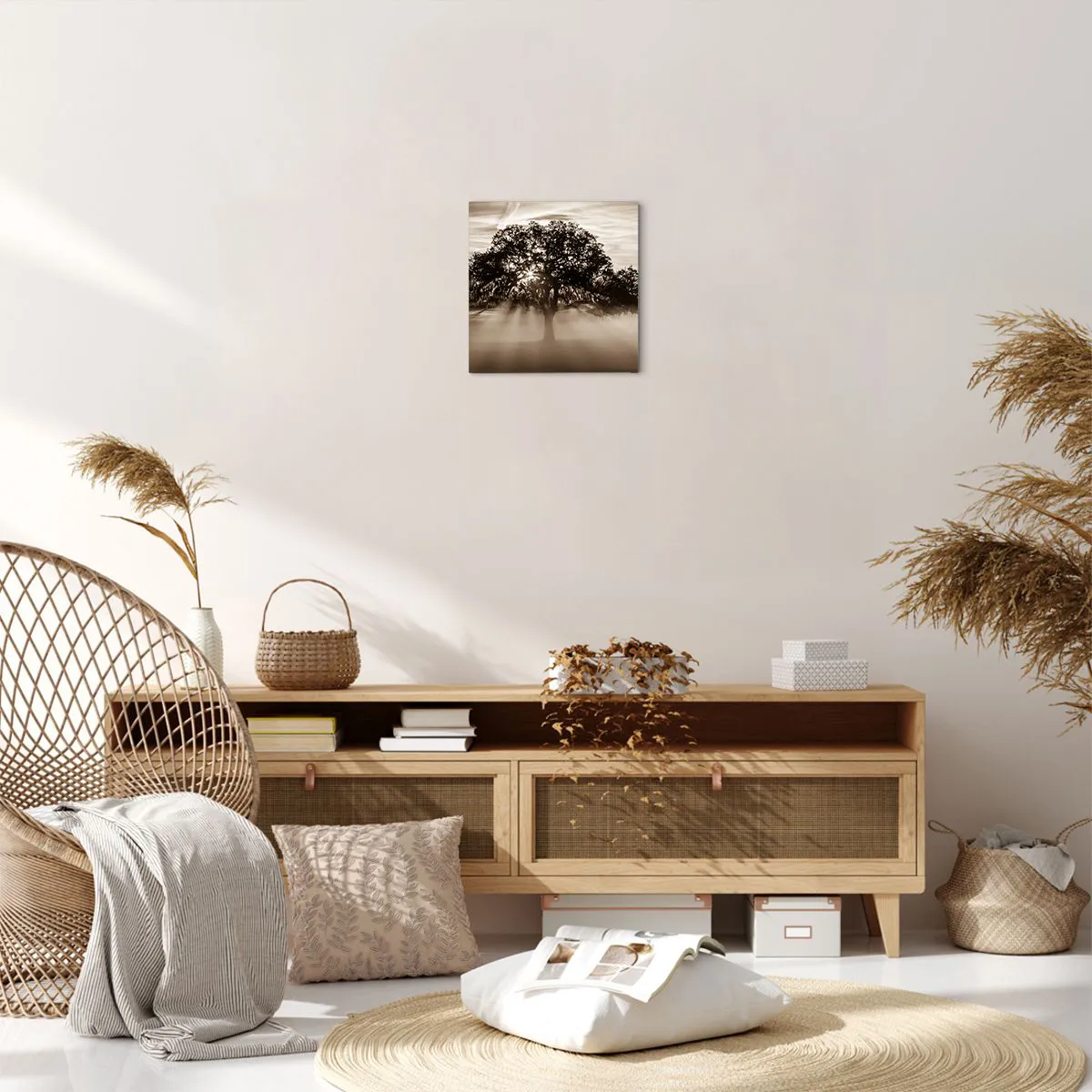 Schilderen op canvas - Boom van goede kennis alleen - 30x30 cm