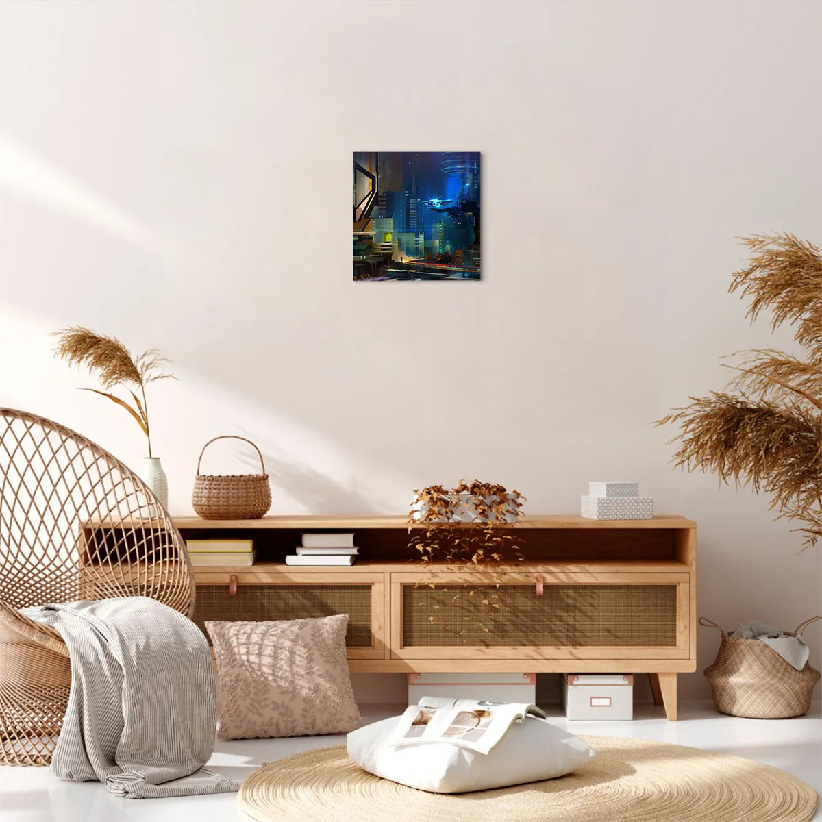 Quadro em tela - Num futuro próximo - 30x30 cm