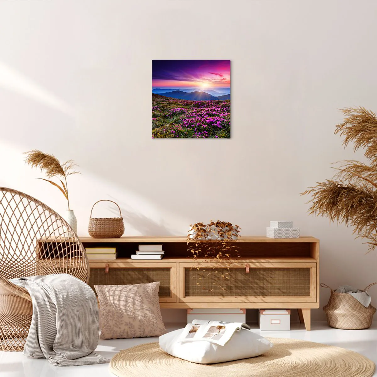 Lærredstryk - Billede på lærred - Urter duftede friske bundter fra niw - 40x40 cm