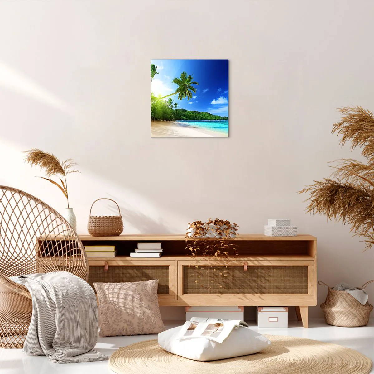 Lærredstryk - Billede på lærred - Et blidt strejf af troperne - 40x40 cm