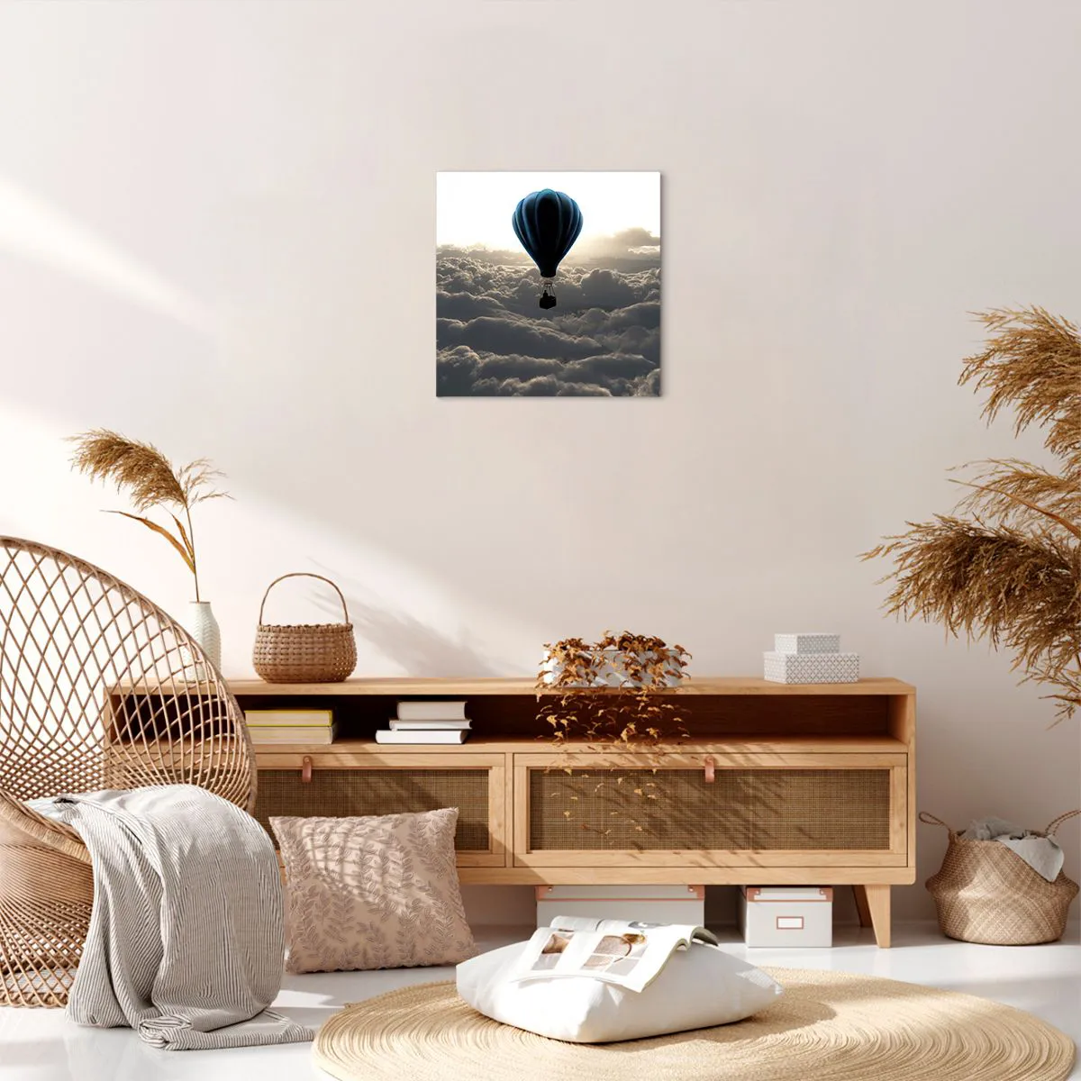 Cuadro sobre lienzo - Impresión de Imagen - Un viajero por encima de las nubes - 40x40 cm