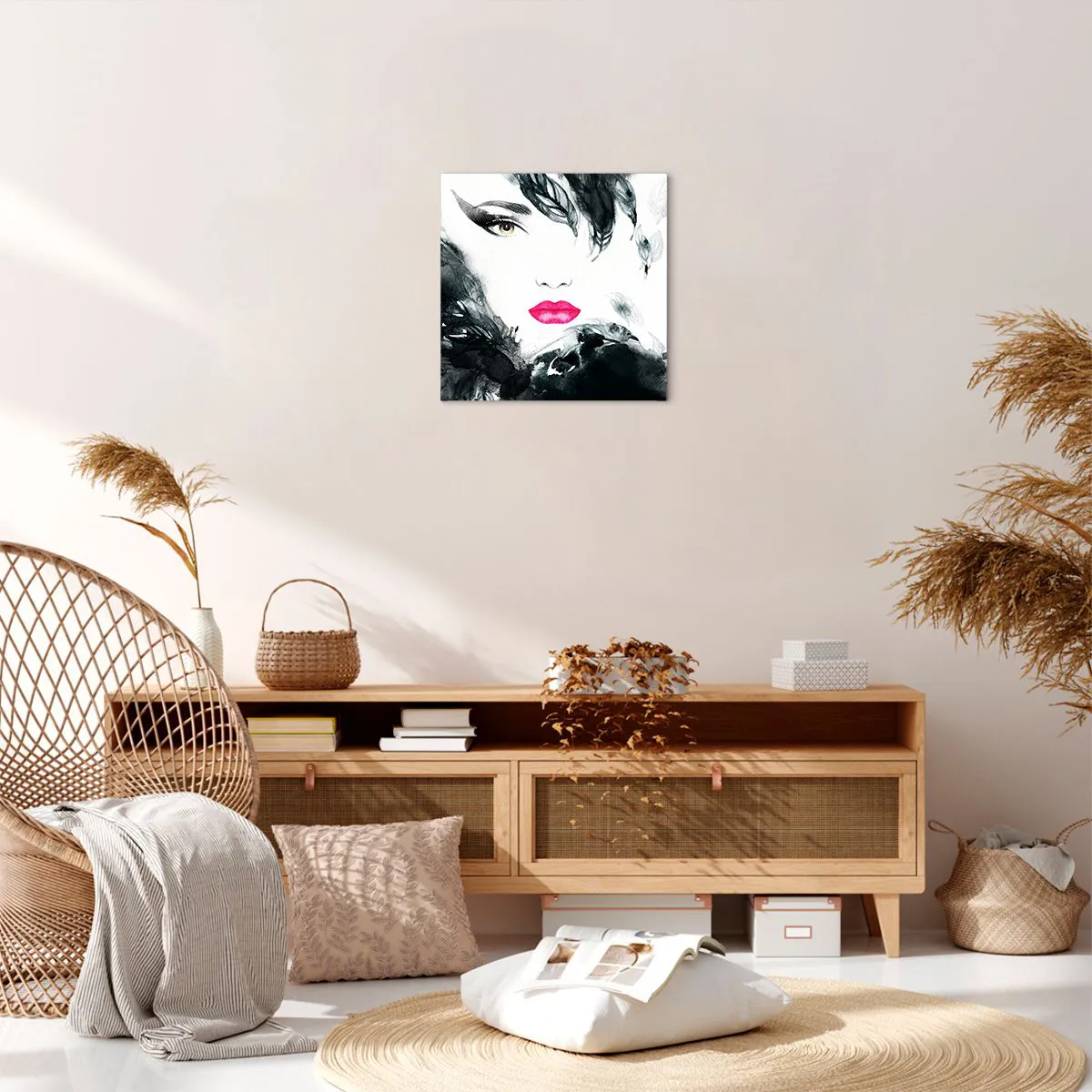 Bild auf Leinwand - Leinwandbild - Beachtung! Femme fatale - 40x40 cm