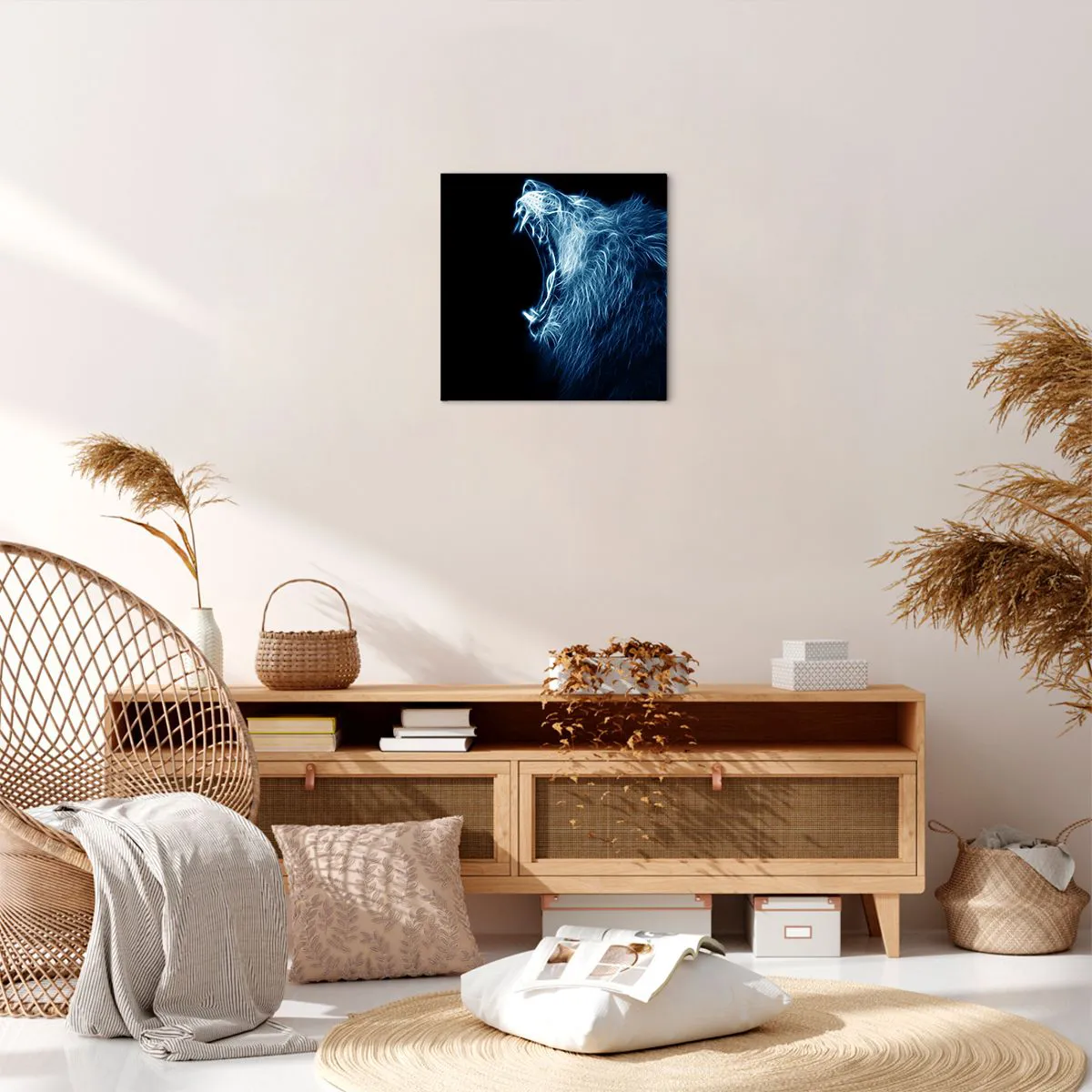 Obraz na płótnie - Płomienny gniew króla - 40x40 cm