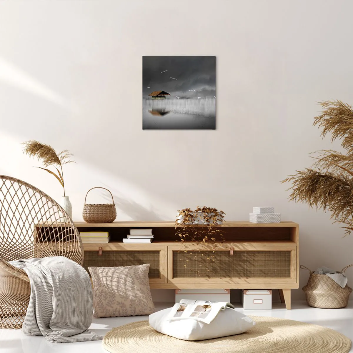 Impression sur toile - Image sur toile - A l'abri de la pluie - 40x40 cm