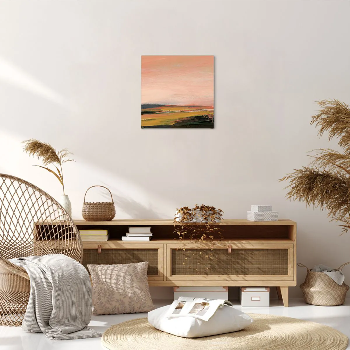 Impression sur toile - Image sur toile - Dans les tons de roses - 40x40 cm