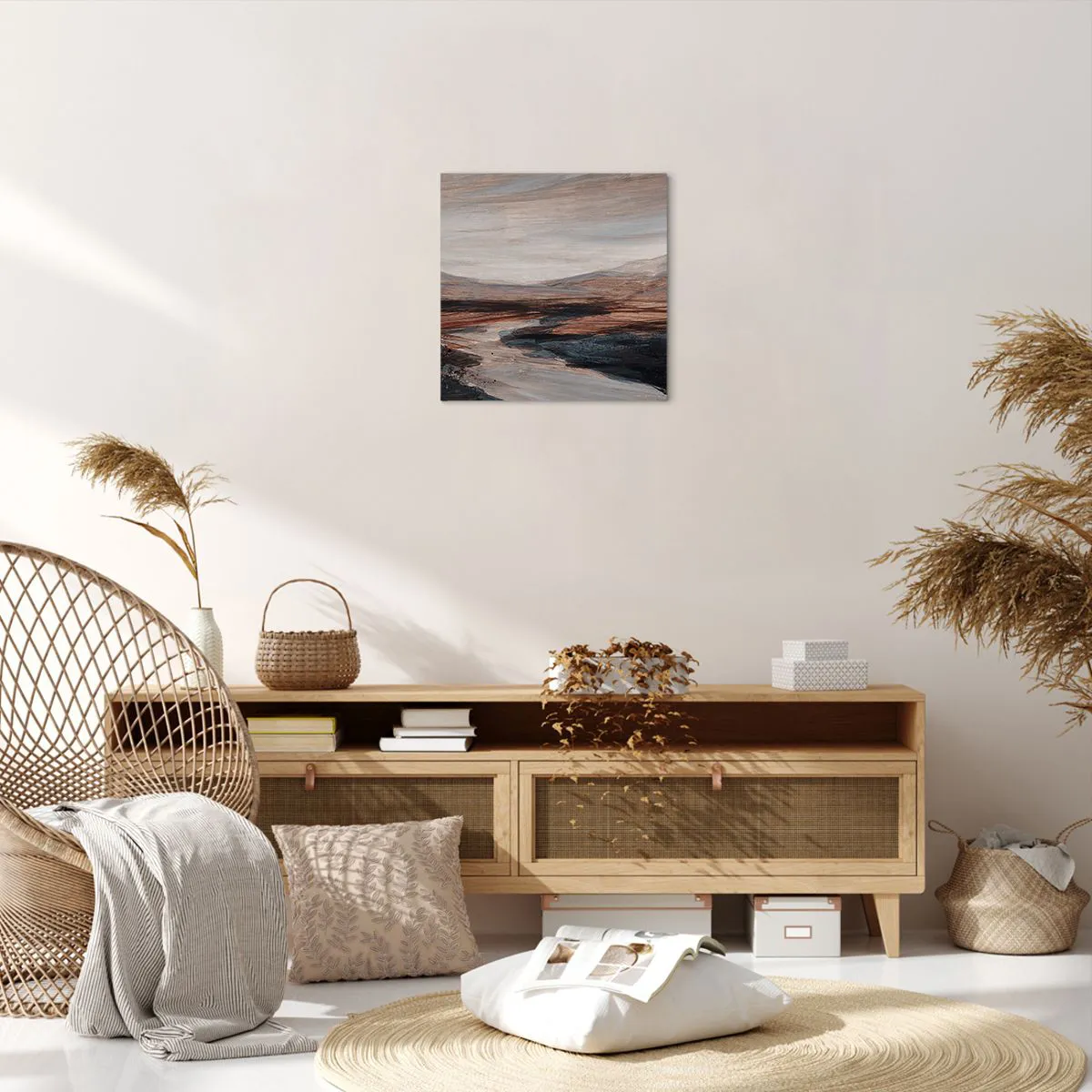 Lærredstryk - Billede på lærred - Fredfyldt dal - 40x40 cm