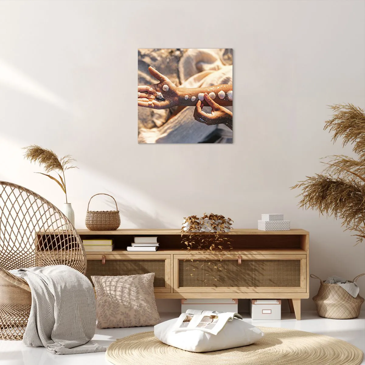 Lærredstryk - Billede på lærred - Skønhed inden for rækkevidde - 50x50 cm