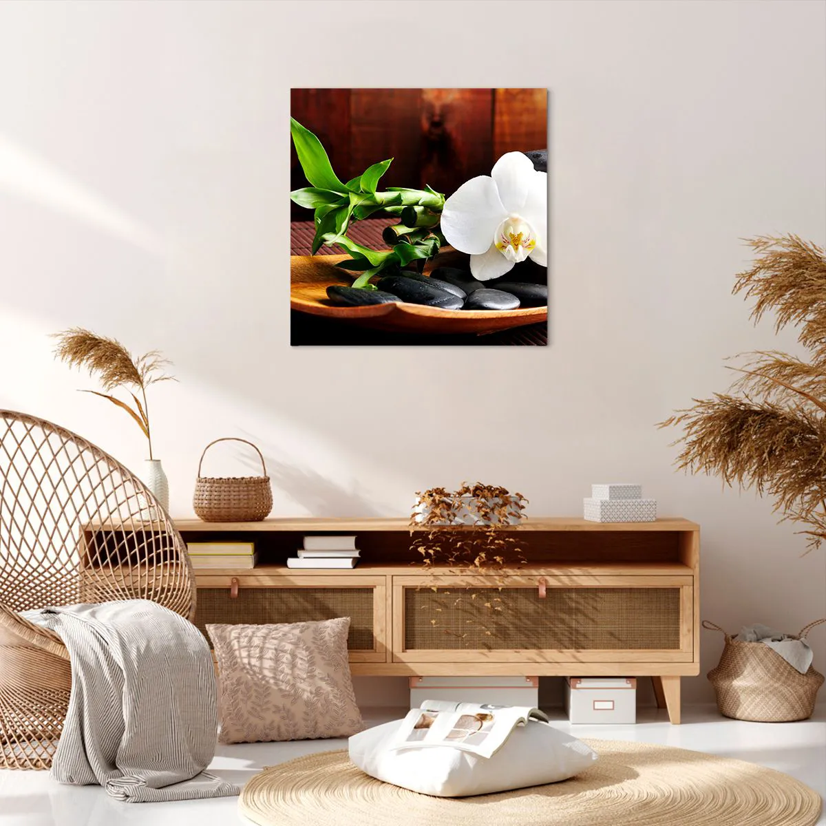 Lærredstryk - Billede på lærred - Overgiv dig til naturens berøring - 60x60 cm