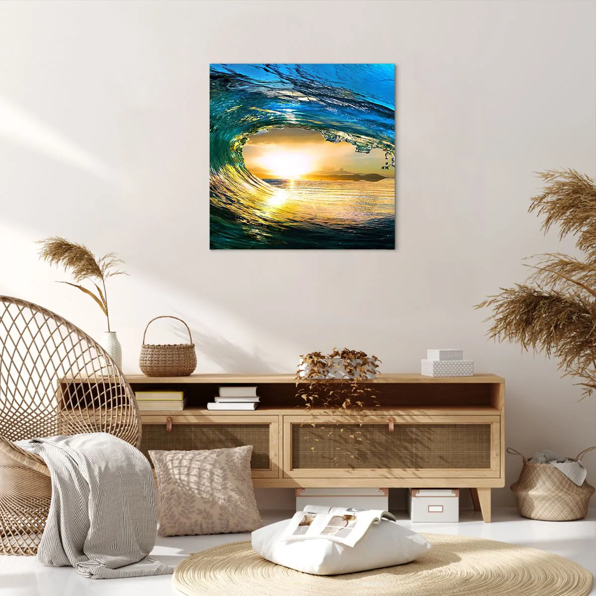 Lærredstryk - Billede på lærred - I smaragdgylden krystal - 60x60 cm