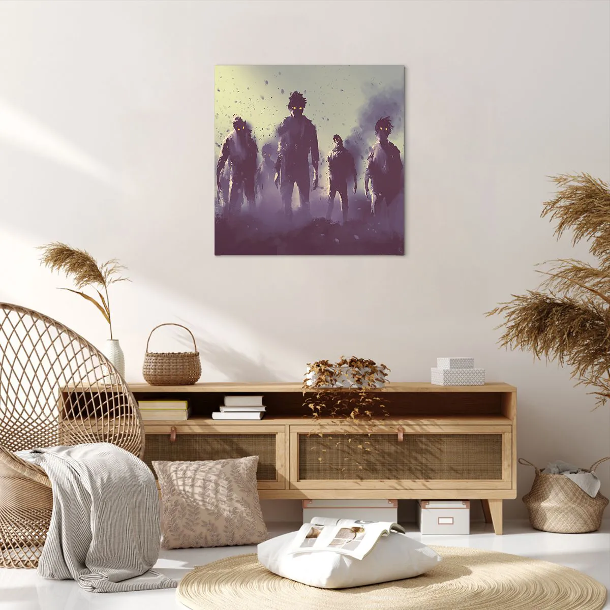 Impression sur toile - Image sur toile - Fais attention! Ils arrivent - 60x60 cm