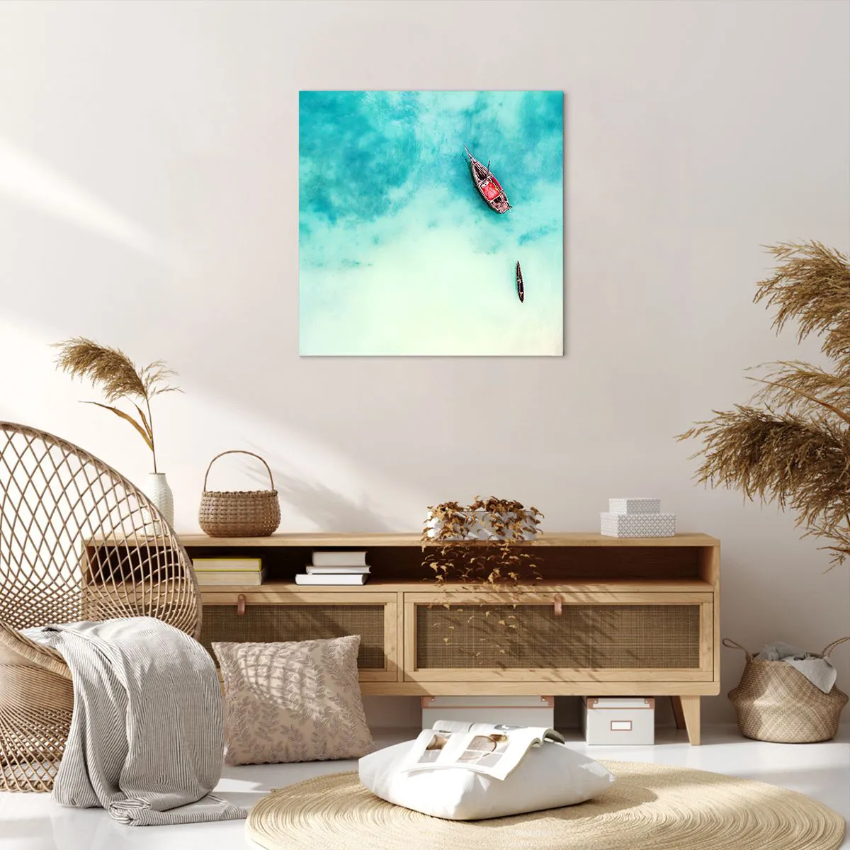 Canvas picture - On the Beaches of Zanzibar, When the Tide Is High - 60x60 cm