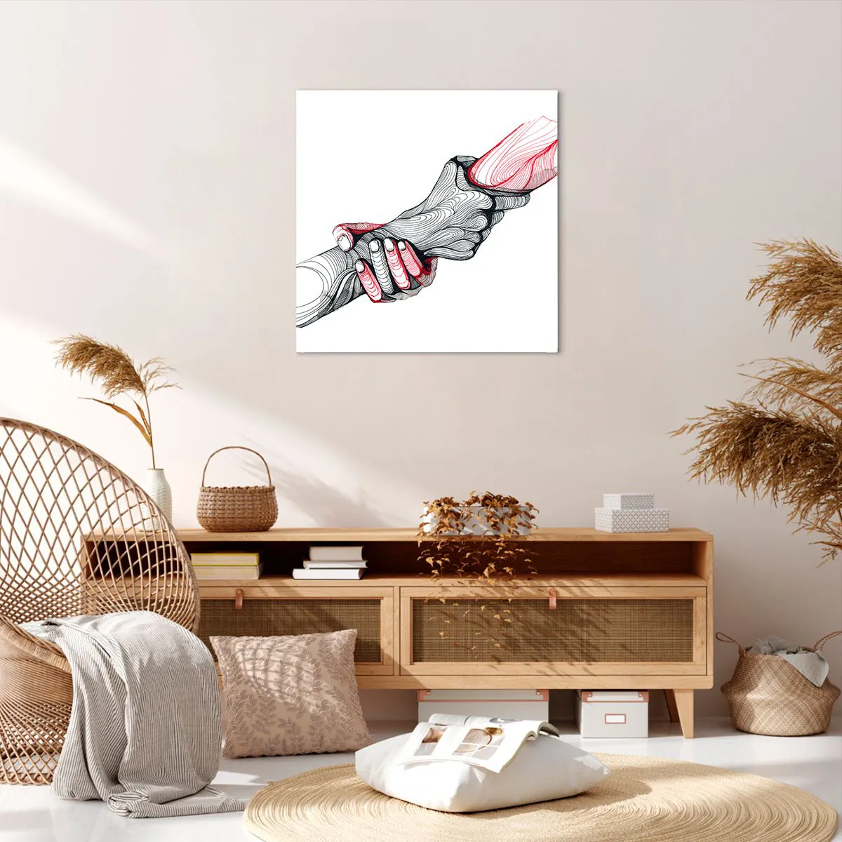 Impression sur toile - Image sur toile - Vous êtes entre de bonnes mains - 60x60 cm