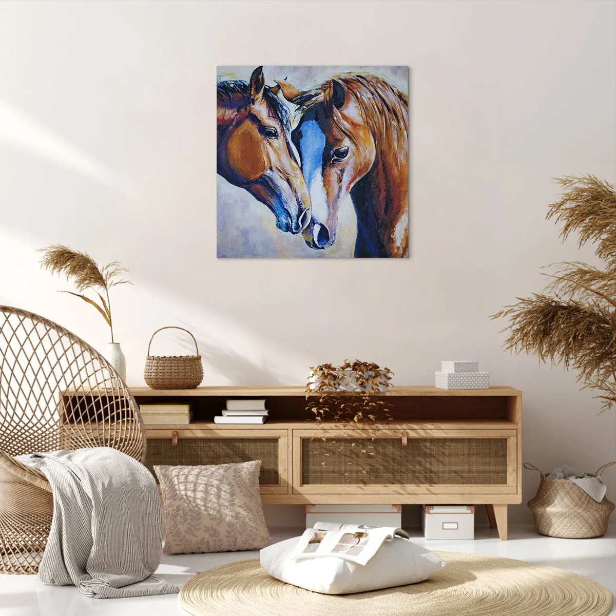 Impression sur toile - Image sur toile - Est-ce de l'amitié ? Ou de l'amour ? - 60x60 cm