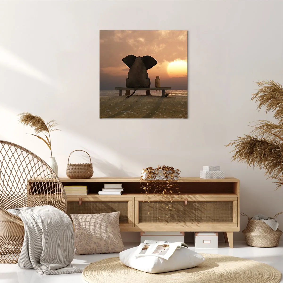 Obraz na płótnie - Dobrze jest razem pomilczeć - 60x60 cm