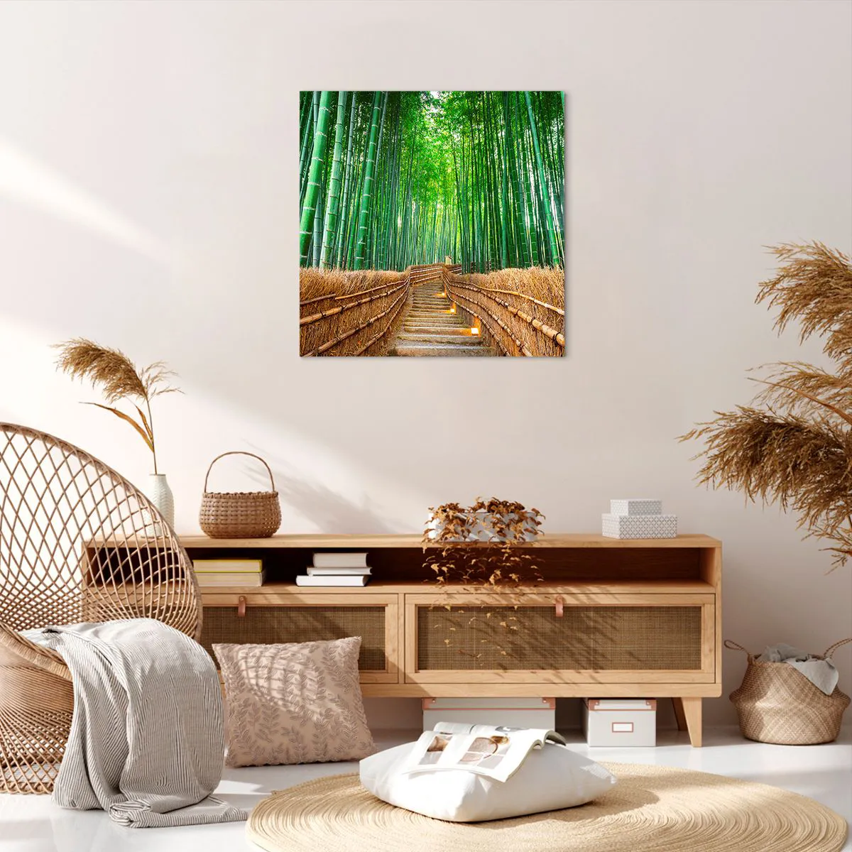 Impression sur toile - Image sur toile - L'essence de la nature asiatique - 60x60 cm