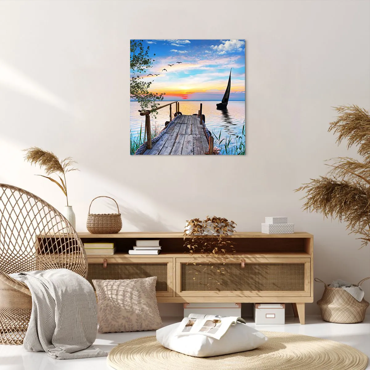 Impression sur toile - Image sur toile - Bonsoir! - 60x60 cm