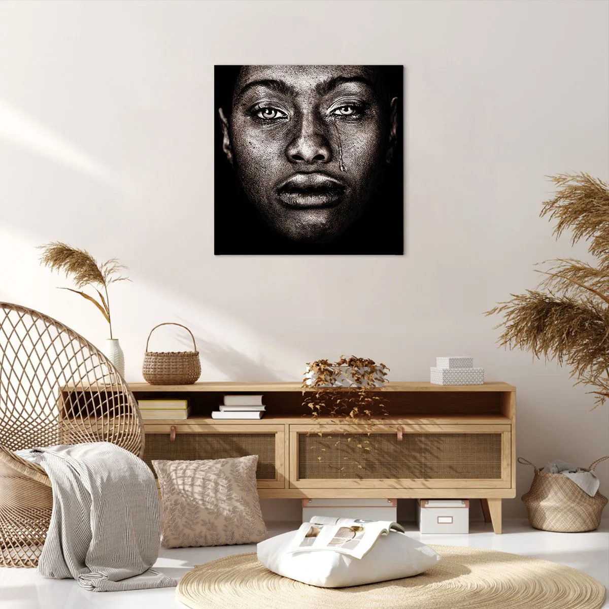 Impression sur toile - Image sur toile - Une larme - 60x60 cm